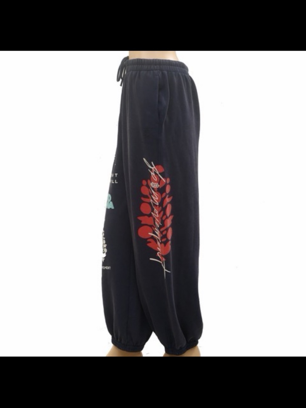 FP MOVEMENT ALL STAR GRAPHIC PRINT PANTS IN MIDNIGHT NAVY COMBO - Picture 6 of 10